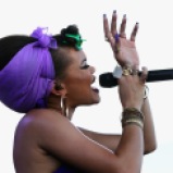 LAS VEGAS, NV - SEPTEMBER 25: Singer Andra Day performs onstage during day 1 of the 2015 Life Is Beautiful Festival on September 25, 2015 in Las Vegas, Nevada. (Photo by FilmMagic/FilmMagic)